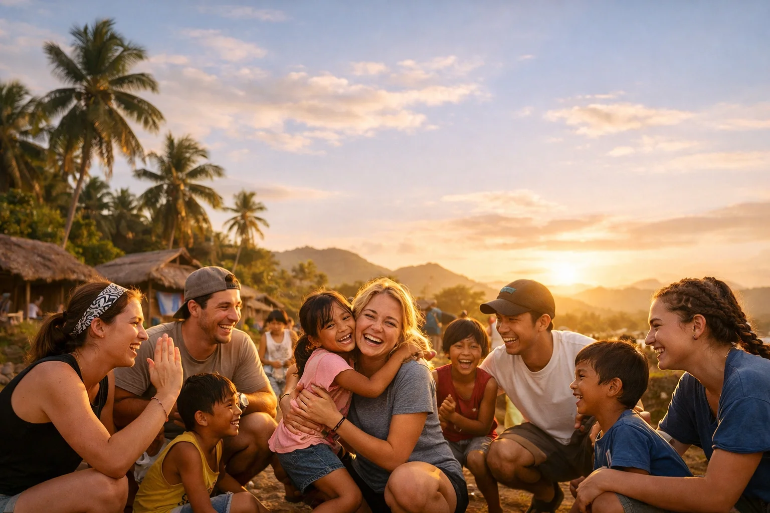 Children in Lobo, Batangas enjoying toys, treats, and fun games during a community event, organized in collaboration with Bryanife Bigang Munti Resort to spread joy. 